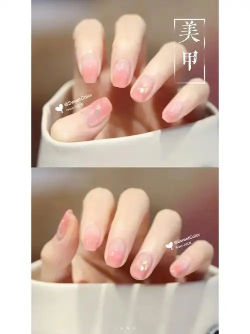 适合夏季的清爽美甲92幸运草