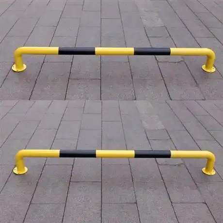 公园停车场挡车器地下车库钢管挡车栏杆黄黑