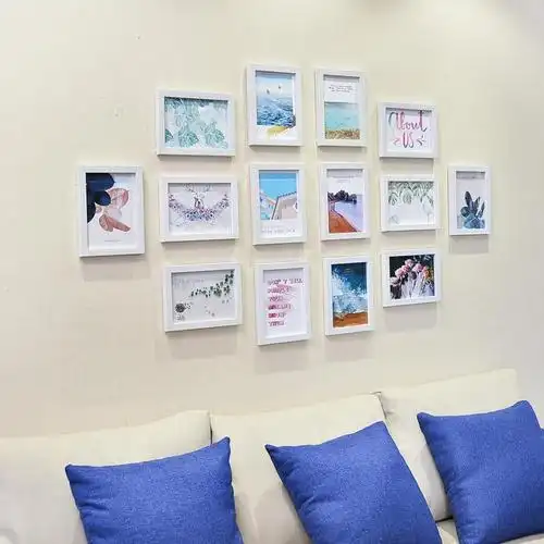 北欧风格7寸照片墙相框免打孔装饰创意组合挂墙上现代相册客厅摆