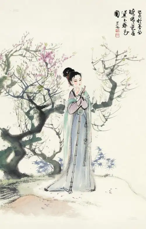 0222 1979年作 黛玉葬花 镜心 纸本