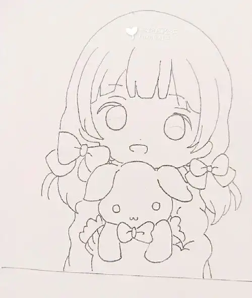 q版简笔画卡通q版超萌的动漫女孩简笔画q版少女简笔画图片大全q版少女