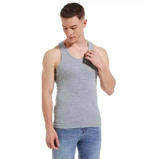 内穿纯棉白色运动吸汗简约打底汗衫全棉弹力透气夏梦里歌背心男款