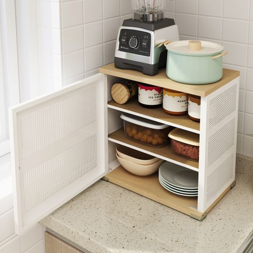 厨房碗柜家用小型台面碗筷收纳箱带迷你多功能厨房置物架