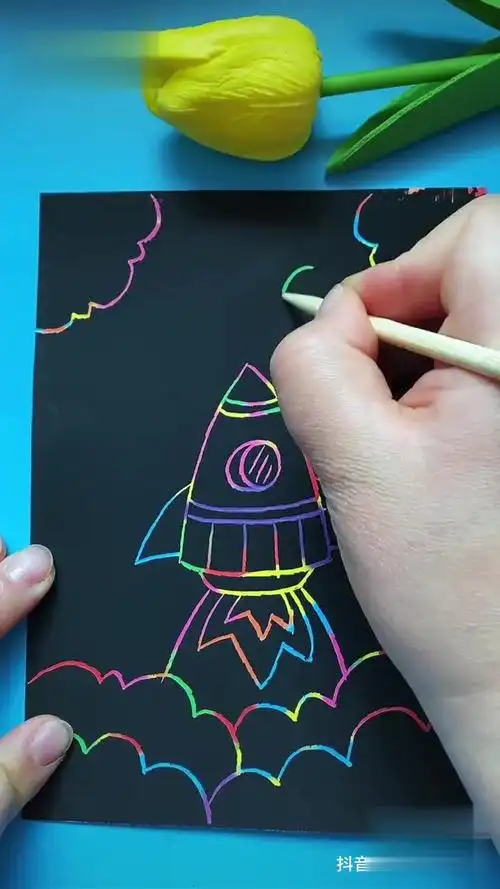 刮画纸画太空零基础学画画 儿童简笔画 简笔画-母婴亲子视频-搜狐视频