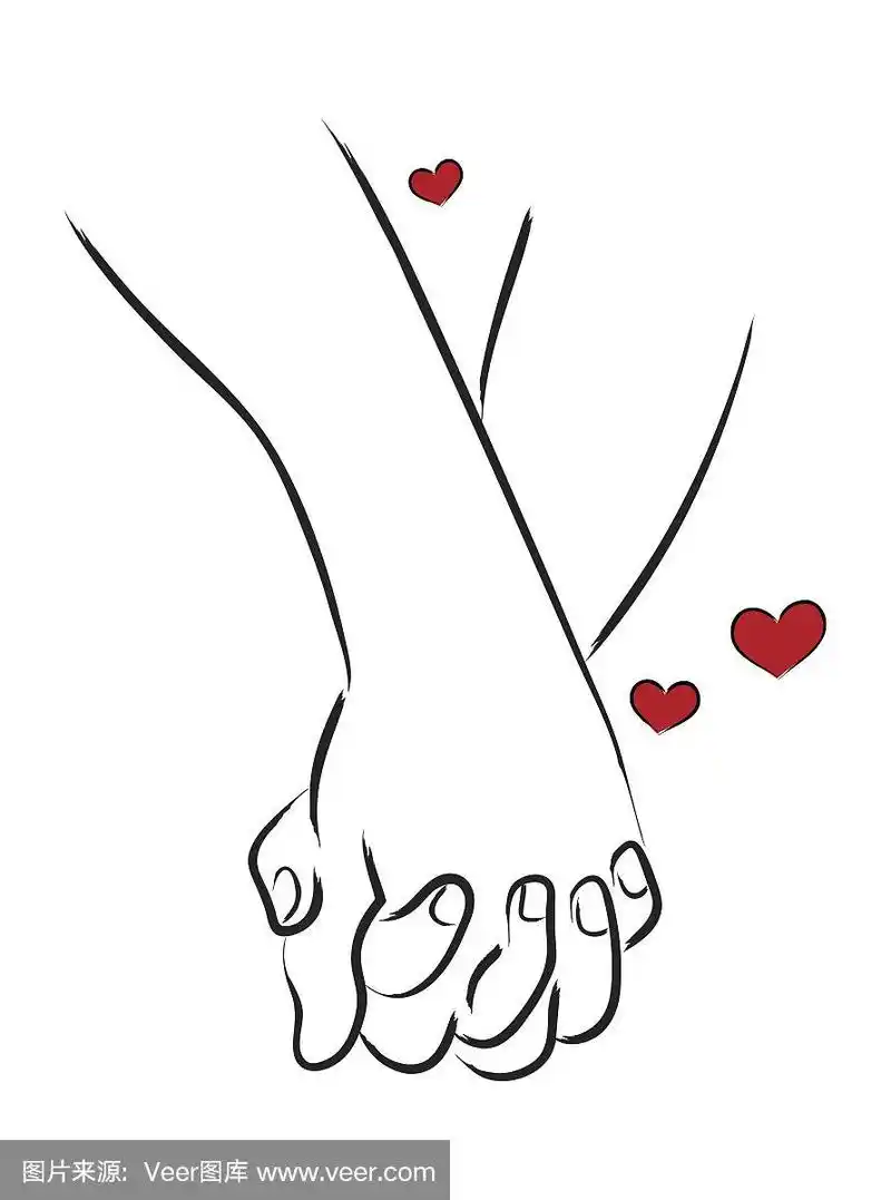 男人和女人牵手