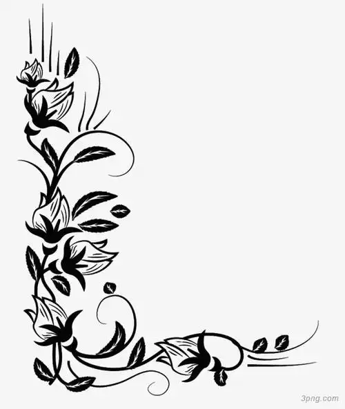 花纹边框笔刷png素材透明免抠图片-装饰效果