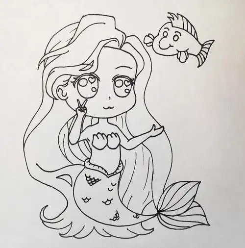 漫画小美人鱼步骤