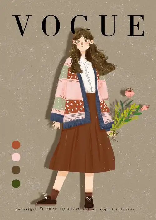 人物插画 服装搭配
