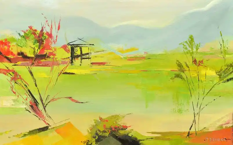 作品名:eveil du printemps 春之苏醒 / 编号:45--4 / 油画 / 80x50cm