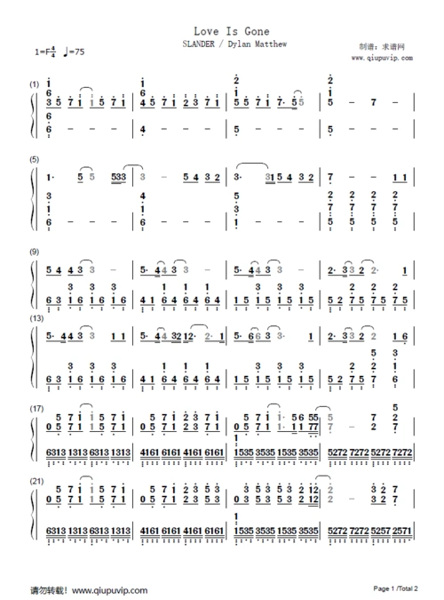 loveisgone简谱
