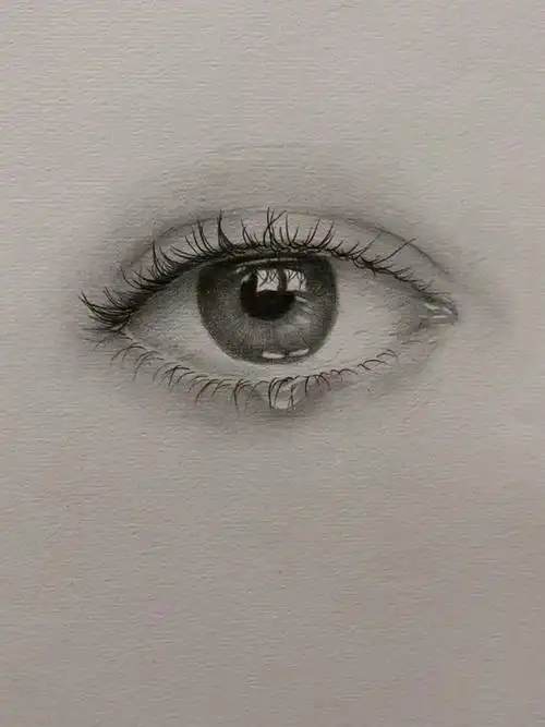 素描流泪大眼睛的画法来咯