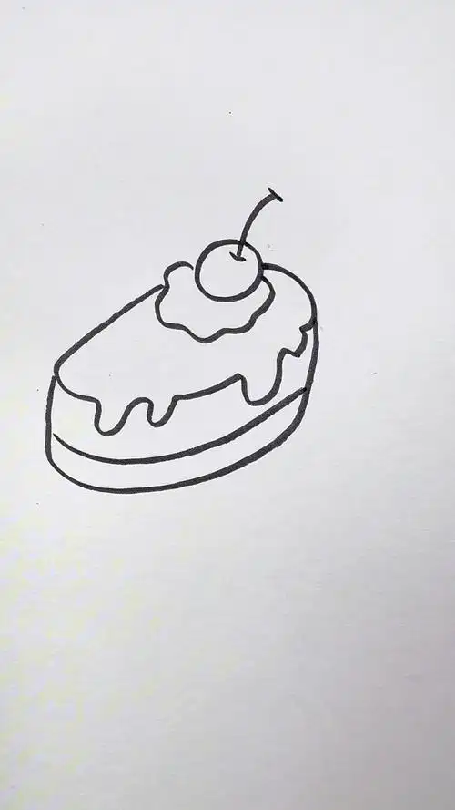 小蛋糕这样画简单
