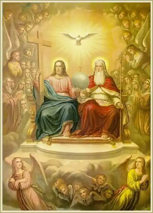 高清天主圣三圣像太漂亮了