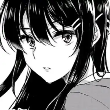 高清有点丧的动漫女生头像黑白漫画图片