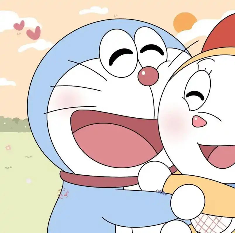 又爱上一组哆啦a梦情侣头像 情侣头像分享 哆啦a梦