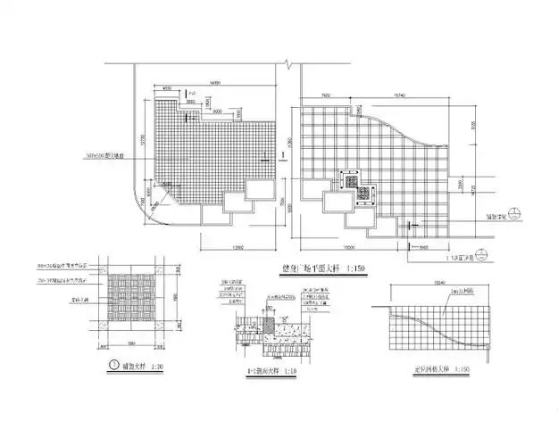 15套体育健身设施cad施工图
