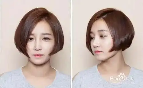 不对称bobo头 把bobo头修剪成后面短前面长的形状可以让脸看上刃