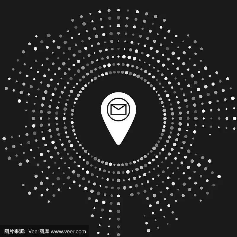 透视图标地图纸上的白色占位符