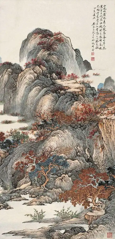 吴琴木山水画作品欣赏