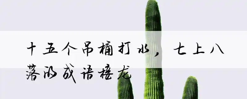 成语十五个吊桶打水七上八落是什么意思十五个吊桶打水七上八落解释