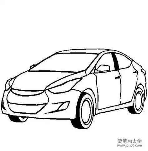 侧面汽车简笔画简单