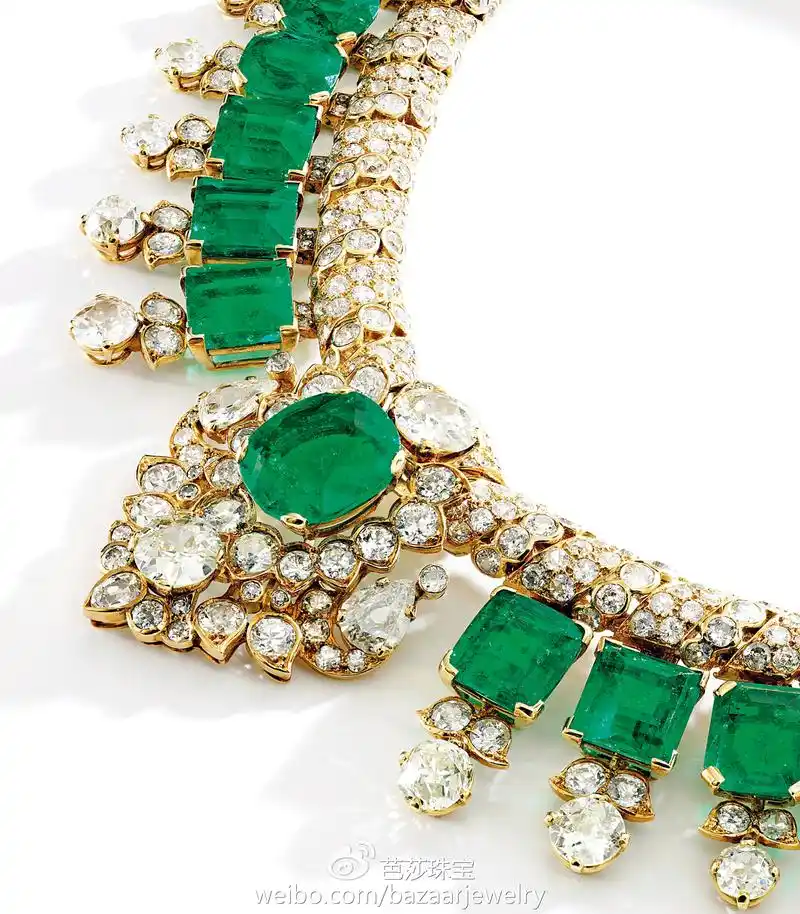 cartier 卡地亚  祖母绿,钻石项链
