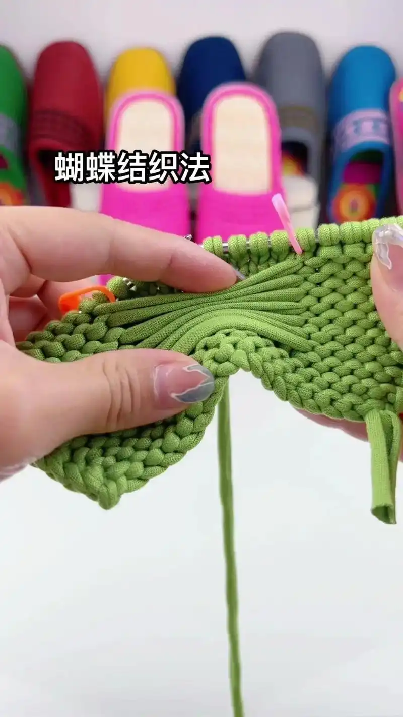 布条线拖鞋教程#手工 #教程 #拖鞋