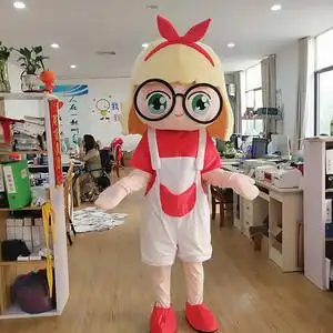 穿可脱表演黄发小女孩可爱乖乖女毛绒公仔女生人偶服装金定卡通888