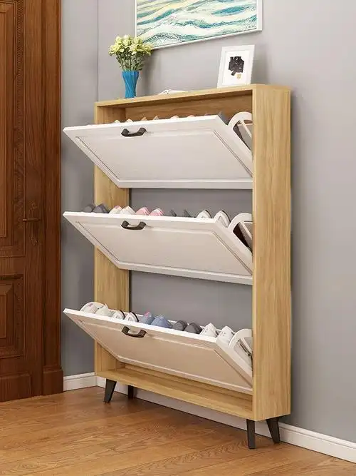 鞋架小窄门口斜放翻斗鞋柜超薄层家用进门口17功能经柜济型多简易