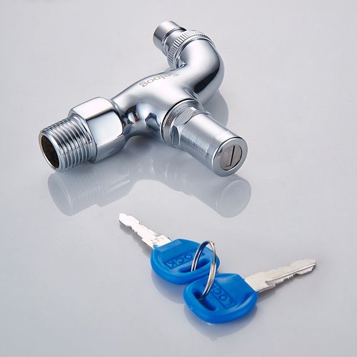 时龙单冷全铜带水龙头户外防盗钥匙加锁家用室外洗衣机龙头