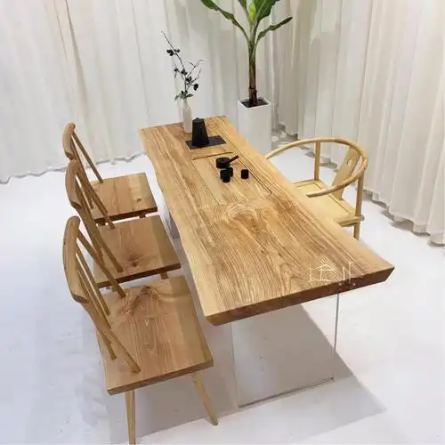 白蜡木独板茶桌