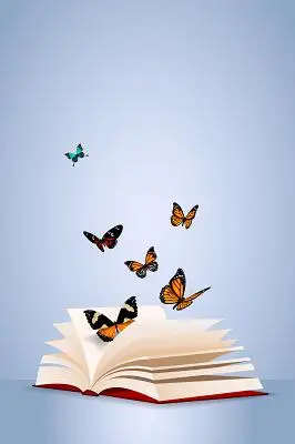 蓝色简约书籍海报背景