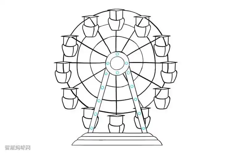 摩天轮怎么画