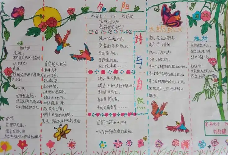 【光谷七小403】与诗同行,去看远方——现代诗手抄报集锦