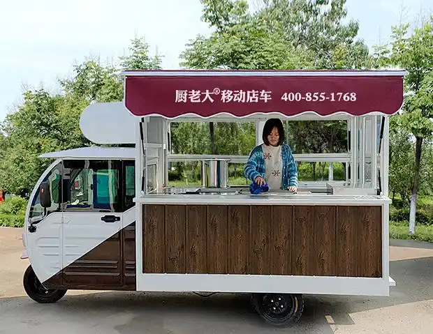 炸串地摊车 小吃车多功能餐车流动早餐车快餐车房车小推车三轮车摆摊