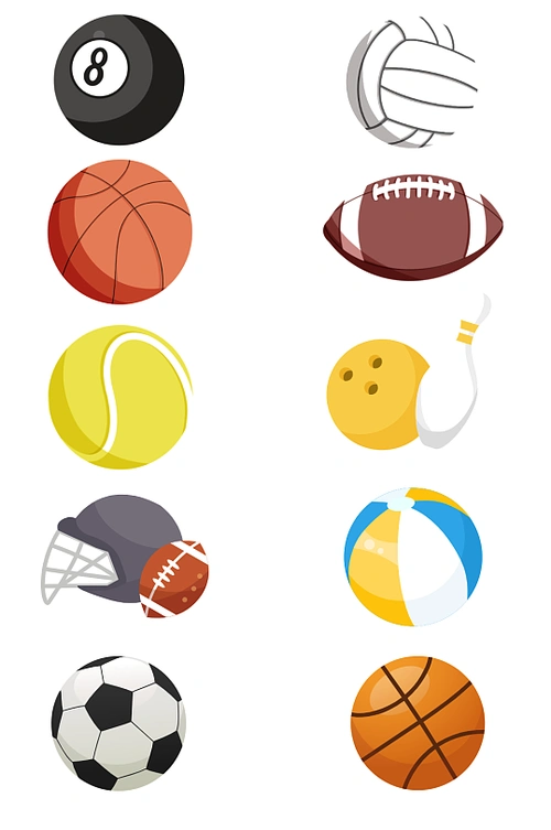 卡通各种球类png免扣素材