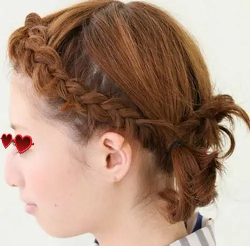 最流行最甜美的韩式麻花辫编发