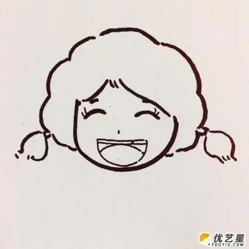 活泼开朗的小女孩怎么画笑容的女生简笔画画法可爱小学女生卡通画手绘