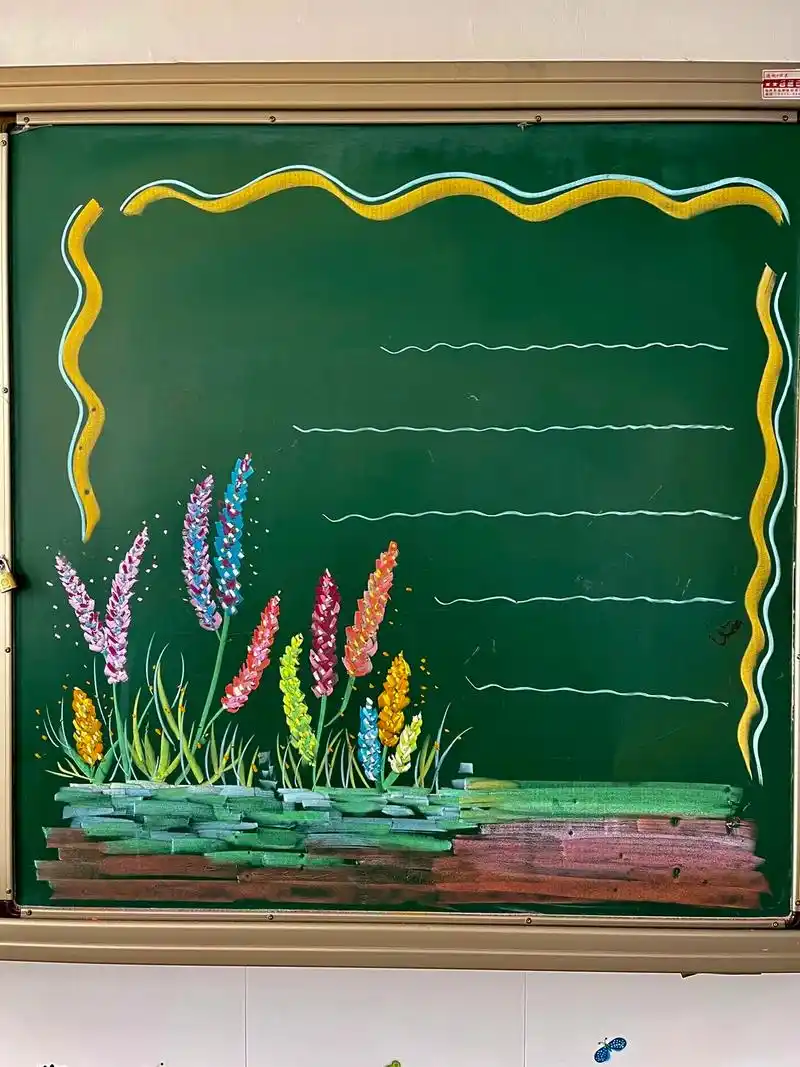 黑板报边框设计简单好画.#黑板报 #黑板报粉笔画 #简笔画  - 抖音