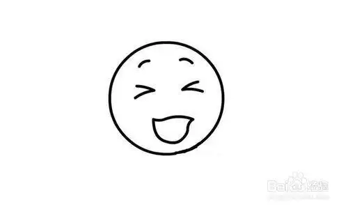 喜笑颜开表情简笔画