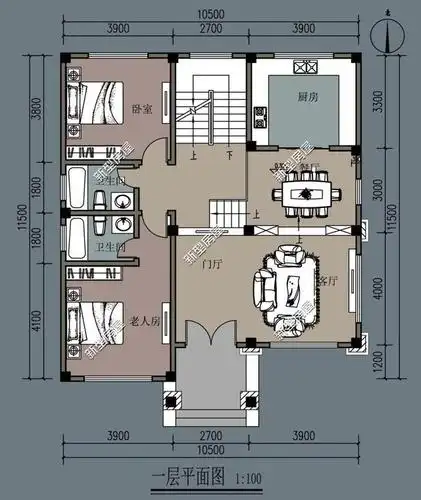 农村房10米面宽如何设计好第2套30万建好第56套不足100平