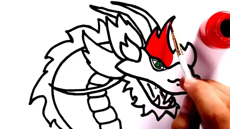 趣味儿童画画《龙》