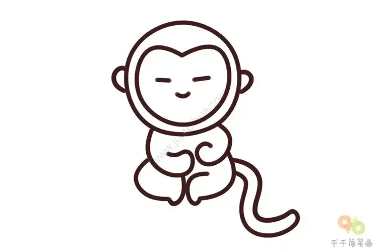 monkey边学边画猴子,幼儿启蒙英语,宝宝英文认知,儿童学英语简笔画