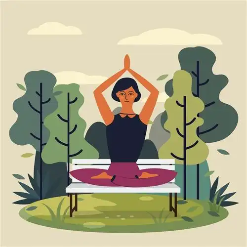 瑜伽唯美意境图片-卡通瑜伽唯美意境图片psd模板下载_懒人图库