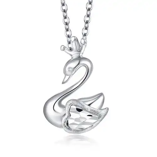 赛菲尔 皇冠天鹅pt950铂金吊坠白金吊坠计价/不含链
