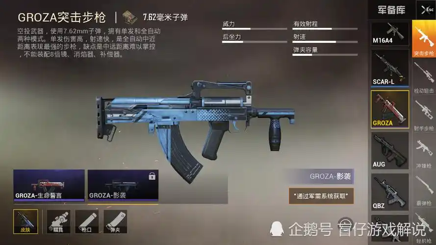 说到狗杂,那可是步枪界里的一哥了,伤害高射速快,而且只能在空投里