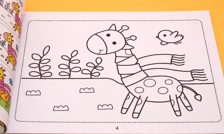 全套6本270页幼儿园宝宝阶梯涂色画画书儿童涂鸦绘画填色本图画册