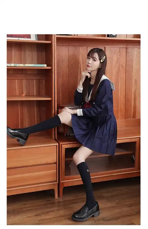 长筒及膝袜日系高筒袜jk小腿袜中筒袜复古学生袜长袜