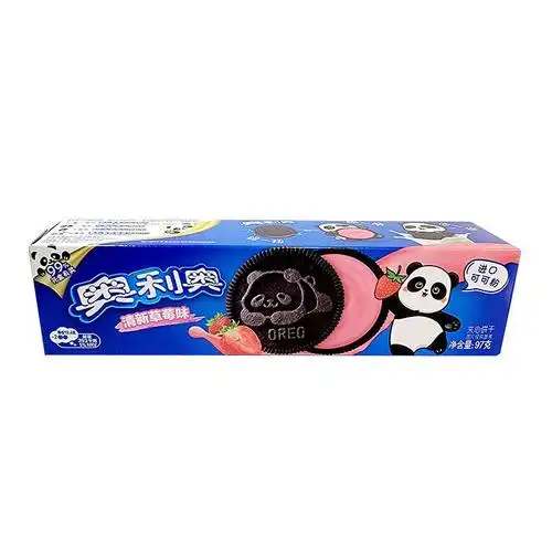 奥利奥夹心饼干盒装97g清新草莓浓醇巧克力味经典原味休闲零食品