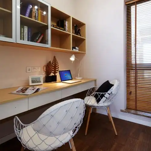 标签大全转角书桌书柜效果图